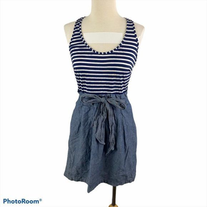 JOHNNY MARTIN Denim‎ Striped Dress